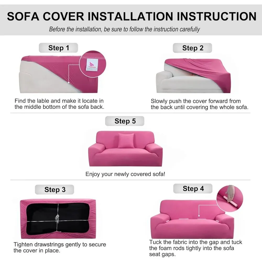 Universal Sofa Cover Couch (Pink)